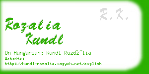 rozalia kundl business card